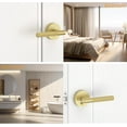 thumbnail image 2 of Poignées de Porte Mates Intérieures Moletées Intimité Poignées de Porte Levier de Porte Robuste pour Chambre Ou Salle de Bain Réversible Sans Clé pour Portes Gauche Droite AM, 2 of 7