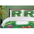 thumbnail image 4 of Ambesonne Christmas Alphabet Duvet Cover Sets, The Letter of R, 2-Queen, White Pale Fuchsia, 4 of 7