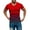 Red, variant on Gubotare Men'S T-Shirts Mens Slim Fitted Casual Short Sleeve Button T-Shirts Contrast Color Stitching Tee,Black M