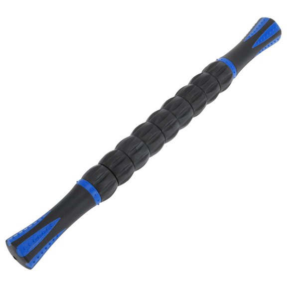 Unique Bargains 1 Pc Wolf Toothed Massage Stick for Gym Black Blue PP Stainless Steel