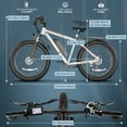 thumbnail image 3 of Elifine 26"x4.0 Fat Tire Electric Bike, 624Wh Battery, 48V 500W Ebike Electric Mountain Bike, Cruise Control Mode, Adult E Bikes for Men, LCD Meter, 7-Speed Snow Bike Beach E-Bike for Adults UL2849, 3 of 9