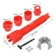 thumbnail image 2 of Llave Instaladora de Grifo y Fregadero, Paquete de 2 Herramienta de Plomería Multiusos 14 en 1 para Instalación de Inodoro y Lavabo, Rojo, 2 of 6