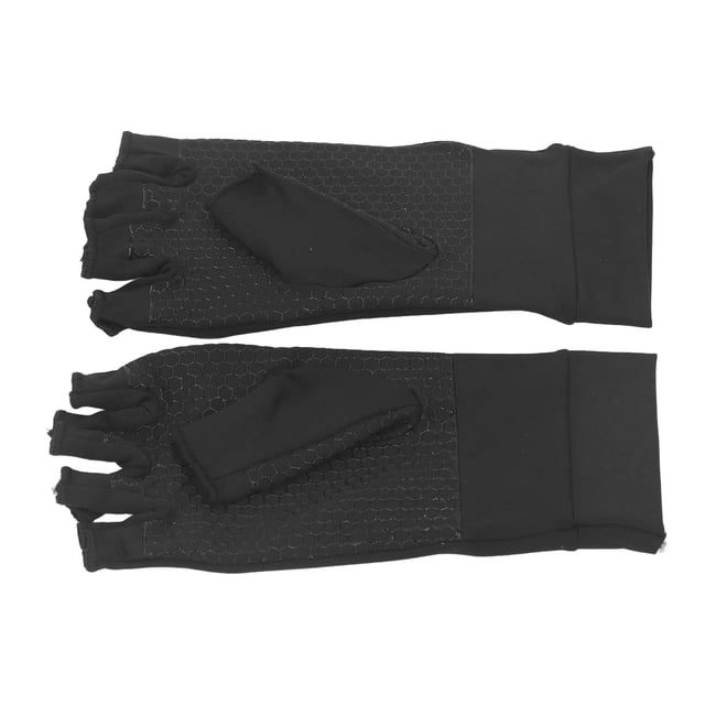 2pcs Fingerless Compression Gloves, Copper Fibre Soft Gloves, Highly Elastic Non Slip Silicone Hand Support Wrist Glove, For Versatile Daily Use