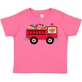 thumbnail image 3 of Inktastic Valentine Fire Truck Heart Bear Boys or Girls Toddler T-Shirt, 3 of 5