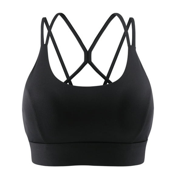 Gubotare Sport Bras for Women High Support Sports Bra for Women - Plus Size High Support Workout Bra with Cooling Mesh (Black,S)