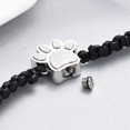 thumbnail image 4 of Paw Print Cremation Urns Bracelet for Ashes Adjustable Braided Rope Keepsake Bangle Jewelry for Women Men Memorial Bracelet for Dog Cat, 4 of 5