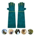 thumbnail image 3 of Guantes para manipulación de animales YUNYI BRAND antimordeduras y antiarañazos para perros gatos loros serpientes lagartos reptiles animales salvajes color azul tamaño 62 cm, 3 of 8