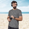 thumbnail image 4 of Wukai Airplane Routes Around The World Print Men's Short-Sleeved Mesh T-Shirt,Quick-Dry Short Sleeve Workout T-Shirt-Large, 4 of 8