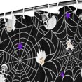 thumbnail image 3 of Halloween Spider Web and Skulls Pattern Shower Curtain 72"x72" ,Bathroom Decorative Shower Curtains Set with 12 Hooks,Modern Waterproof Washable Shower Curtain, 3 of 6