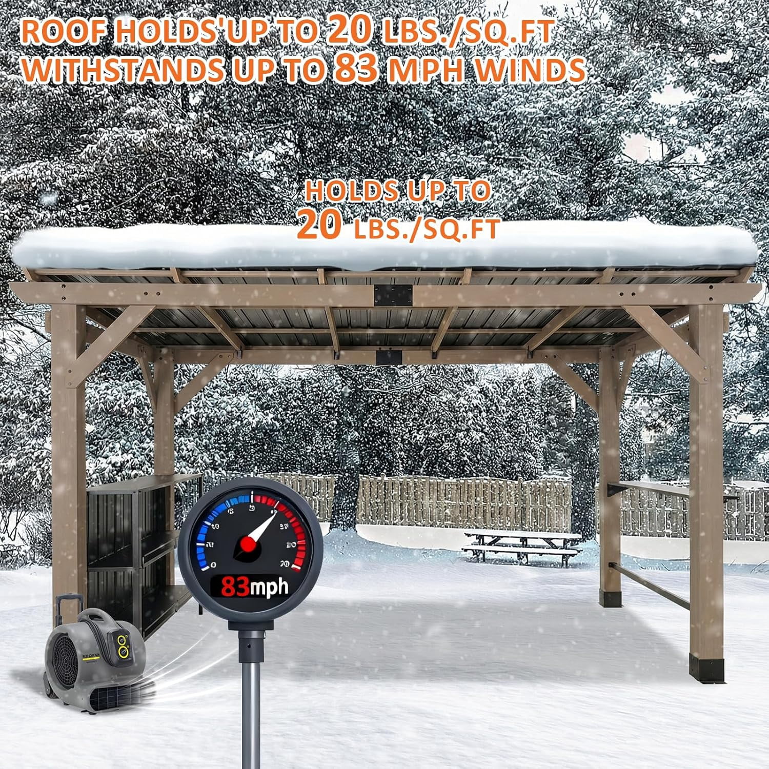 CHARMELEON 6 Ft. x 12 Ft. Cedar Wood Grill Gazebo with Storage Cabinet & Bar Counter, Permanent BBQ Pavilion with Galvanized Steel Roof for Patio, Backyard, Garden, Deck