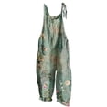 thumbnail image 2 of Maqroz Jumpsuits for Women Casual Wide Leg Boho Floral Print Overalls Drawsting Spaghetti Strap Rompers Summer Travel Vacation Baggy Clothes Multicolor XL, 2 of 5