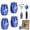 Blue, variant on Set of 4 Small Urns for Human Ashes, Tree of Life Keepsake Urn and Cremation Necklace Combo, Mini Memorial Ashes Holder for Sharing