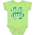 thumbnail image 3 of Inktastic St. Patrick's Day Shamrock Logo Weathered Sassie Lassie Boys or Girls Baby Bodysuit, 3 of 5