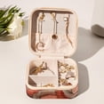thumbnail image 6 of Coral Travel Portable Square Earring Organizer with Necklace Holder - Jewelry Box, Display Case - Store Rings, Earrings, Necklaces, Bracelets - Suitable for Girls and Women, 6 of 6