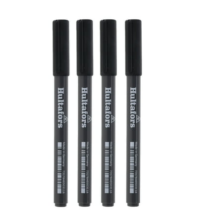 Hultafors 650310 Deep-Hole Black Permanent Marker (4-Pack)