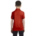 thumbnail image 2 of Hanes Cotton-Blend Kids` Jersey Polo, XS, Deep Red, 2 of 2