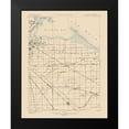 thumbnail image 2 of USGS 12x14 Black Modern Framed Museum Art Print Titled - Maumee Bay Ohio Quad - USGS 1900, 2 of 5