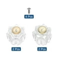 thumbnail image 3 of Uxcell Bathroom Faucet Knobs Replacement, 4Pcs Acrylic Hot and Cold Knob Handle Kit Clear, 3 of 7