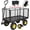 Black, variant on Elleree 880 Lbs Oversized Steel Garden Carts and Wagons,Heavy Duty Mesh Garden Dump Cart Wheelbarrow with Removable Sides and Liner for Yard Lawn