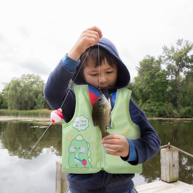 Chaleco bebé 3D lindo animal natación chaqueta traje de baño para niñas pequeñas niños verde