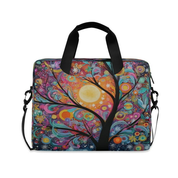 16" Laptop Tote Bag Laptop Sleeve Case Computer Briefcase for Work & Travel Beautiful Abstract Tree Painting