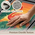 thumbnail image 6 of ODIKA 5'x7' Washable Area Rug Boho Foliage Frame Pcs Striped Border Motif Botanical Welcome Door Refined for Guest Room, Lounge, Apartment, Non-Slip Low Profile, Stain Resistant, 6 of 7