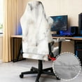 thumbnail image 4 of Xoenoiee White Marble Pattern Office Chair Cover with Armrest Covers, Stretch Gaming Computer Chair Seat Cover Slipcovers Removable Universal Rotating Armchair Covers High Back Office Seat Cover, 4 of 7