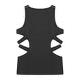 thumbnail image 4 of inhzoy Men’s Workout A-Shirt Long Muscle Shirt Tank Top Bodybuilding Ribbed Vest Clubwear, 4 of 5