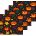thumbnail image 2 of Halloween Pumpkin Autumn Leaf Washcloth 12x12in Set, 6 Pack Absorbent Cotton Towel Square Kitchen Dishes Towels, Soft Cleaning Face Hand Towel Fast Drying Wash cloth, 2 of 7