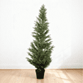thumbnail image 2 of 5FT UV-Resistant Artificial Cypress Tree - Realistic Indoor/Outdoor Fake Topiary Plant 1pc Set for Garden & Entryway Decoration, 2 of 10