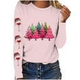 thumbnail image 2 of Babysbule Christmas Sweatshirt for Women Fashion Women's Christmas Printed T-shirt Long Sleeves Blouse Round Neck Casual Tops Sweatshirt, 2 of 4