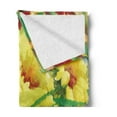 thumbnail image 2 of Fine Art Soft Flannel Fleece Throw Blanket, Watercolor Flower Field Summer Bouquet Vintage Brushstroke Spring Inspirations, Cozy Plush for Indoor and Outdoor Use, 60" x 80", Multicolor, by Ambesonne, 2 of 5