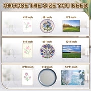 Uxcell 4.5 Inch Acrylic Plate Display Stand, 2 Pack Medium Clear Easel Plate Holder Picture Stands for Display Frames Card Picture CD Book Challenge Coin(Square Tripod)