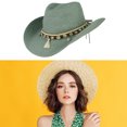 thumbnail image 4 of tredstone Lightweight And Portable Cowboy Hat For Wide Application Adjustable Cloth Wide-brim Beach Cap 1Set, 4 of 6