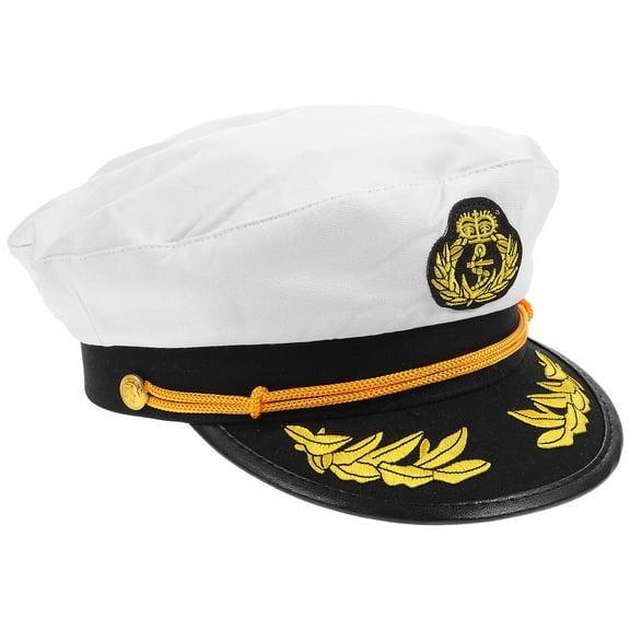 FOLOYORI 1Set Sea Captain Hat Marine Hat Round Brim Cloth Sailors Cap For Men Women Children  Carnival