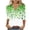 #266-Green, variant on TaTaai Ladies T-Shirt St. Patrick's Day Fashion Print V-Neck 3/4 Sleeve Loose Women Daily Festival Shopping Wear No Fading Breathable Versatile Basic Top Gift