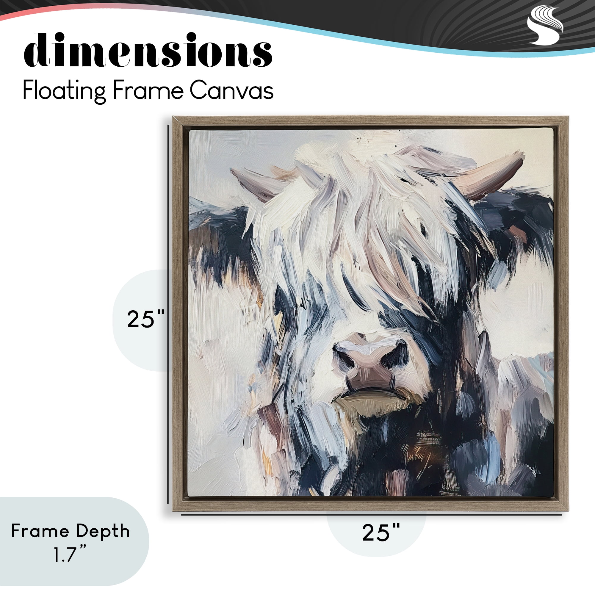 Stupell Industries Scruffy Little Highland Brown Framed Floater Canvas Wall Art, design by Tina LeCour