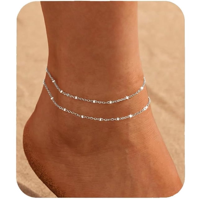 1pcs Women's Anklet — Cute & Delicate Foot Jewelry, Adjustable Beach Accessory.
