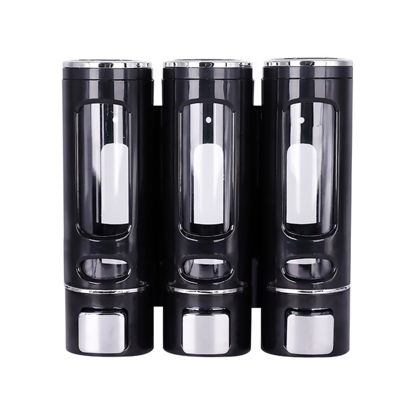 Shampoo and Conditioner Dispenser,Wall-Mounted Shower Shampoo Dispenser 3 Chamber No Drill Body Wash Soap Dispenser for Shower, Bathroom, Hotel