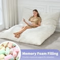 thumbnail image 4 of Hobestluk 3 in 1 Convertible Giant Bean Bag Chair, Machine Washable Cover Beanbag Sofa for Adults, White, 4 of 9