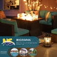 thumbnail image 3 of RADIATA 9 Pcs Outdoor Wicker Furniture with Fire Pit Table Espresso/Aqua, 3 of 12