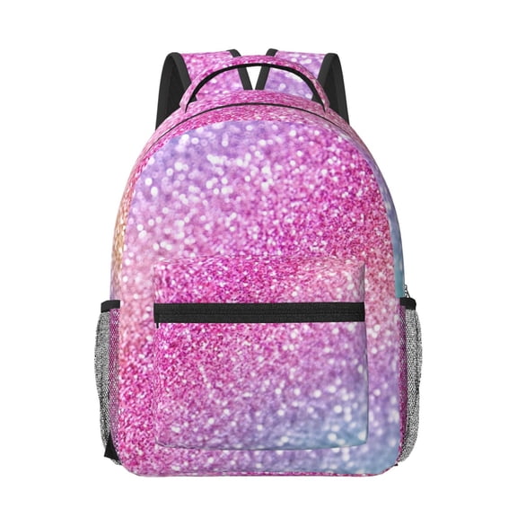Rateoe Fun Rainbow Pattern Durable Student Backpack Laptop Bag- Ergonomic Design, Waterproof Twill Fabric - Ideal for School, Travel, and Outdoor Activities