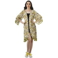 thumbnail image 3 of Moomaya Moss Georgette Printed Shrug Beach Cloth 3/4 Sleeve Cardigans For Women, 3 of 6