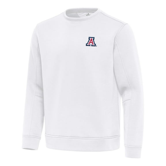 Men's Antigua White Arizona Wildcats Relevant Lightweight Pullover Sweatshirt