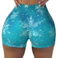 thumbnail image 2 of Sikiie Christmas Snow Workout Shorts Women Scrunch Butt Gym Shorts Seamless High Waist Tummy Control Yoga Biker Athletic Shorts-, 2 of 8