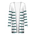 thumbnail image 5 of Kaemgyyd Women's Long Cardigans Trendy Open Front Stripe Loose Cardigans with Pockets Lightweight Fall Coat, 5 of 6