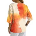 thumbnail image 4 of Xuyuer Solid Button Shirt Blouse - Women's Fashion Loose Female Neck T-Shirt Style Top for Smart Casual Office Wear, Weekend Brunch Outings & Effortless Minimalist Everyday Style, 4 of 7