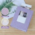 thumbnail image 3 of Purple Linen 4×6 Insert Photo Album, 100-Page Single-Pocket Picture Book for Home Storage, Events & Visual Collections, 3 of 5