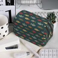 thumbnail image 7 of Sikiie River Freshwater Fish Print Flip Double-layer Pencil Case, All-purpose Stationery Bag for Study and Office, Zipper Design, Unisex, 7 of 7
