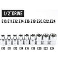 thumbnail image 3 of Ensemble de 9 Pcs de Douilles Torx Star Bit, 1/2 Pouces Drive, Ensemble de Douilles Torx Star Bit, Kit d'Outils de Réparation E10-E24, 3 of 4